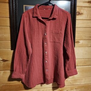 Womens Henly Button Down Shirt